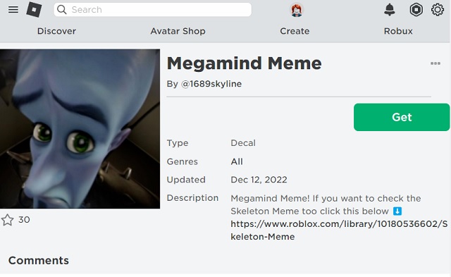 IDతో Roblox Decal అంశాన్ని పొందండి